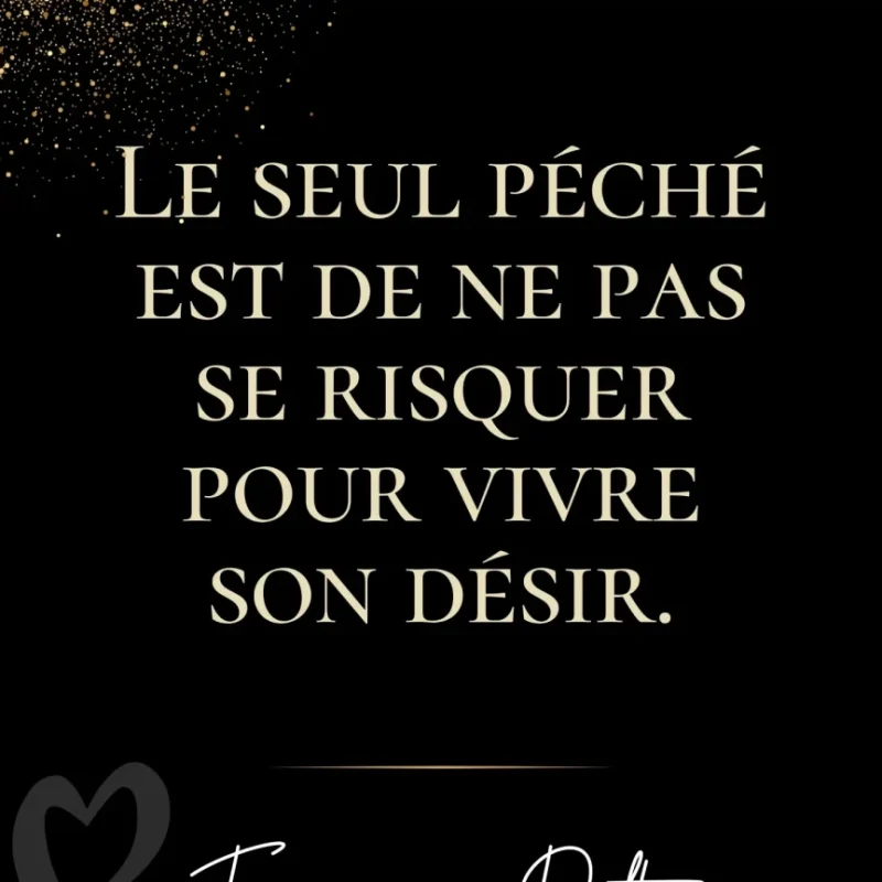 ✨𝑳𝒆 𝒗𝒓𝒂𝒊 𝒑𝒆́𝒄𝒉𝒆́, 𝒄’𝒆𝒔𝒕 𝒅𝒆 𝒏𝒆 𝒑𝒂𝒔 𝒐𝒔𝒆𝒓…
Oser ses envies, ses folies, ses désirs les plus brûla